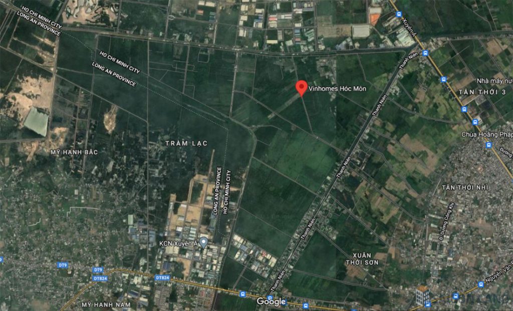 Vị trí Vinhomes Sài Gòn Park Hóc Môn